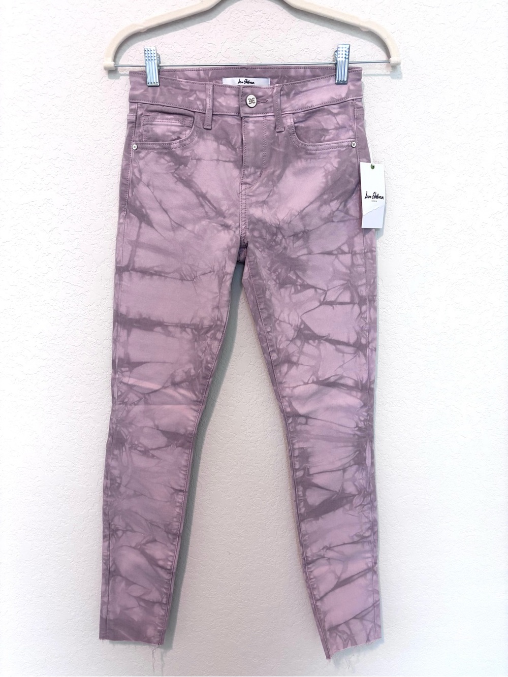 NWT Sam Edelman Crystal Pink The Kitten Mid Rise Skinny Ankle Jeans Women’s 24